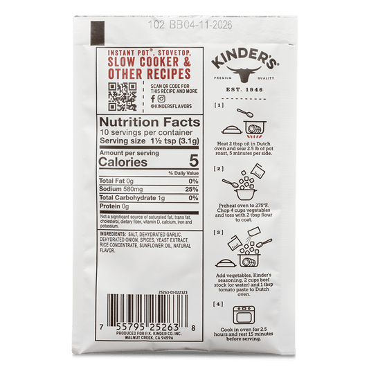Kinder's Sauces & Seasonings - Sunday Pot Roast Stew Seasoning 1.1oz
