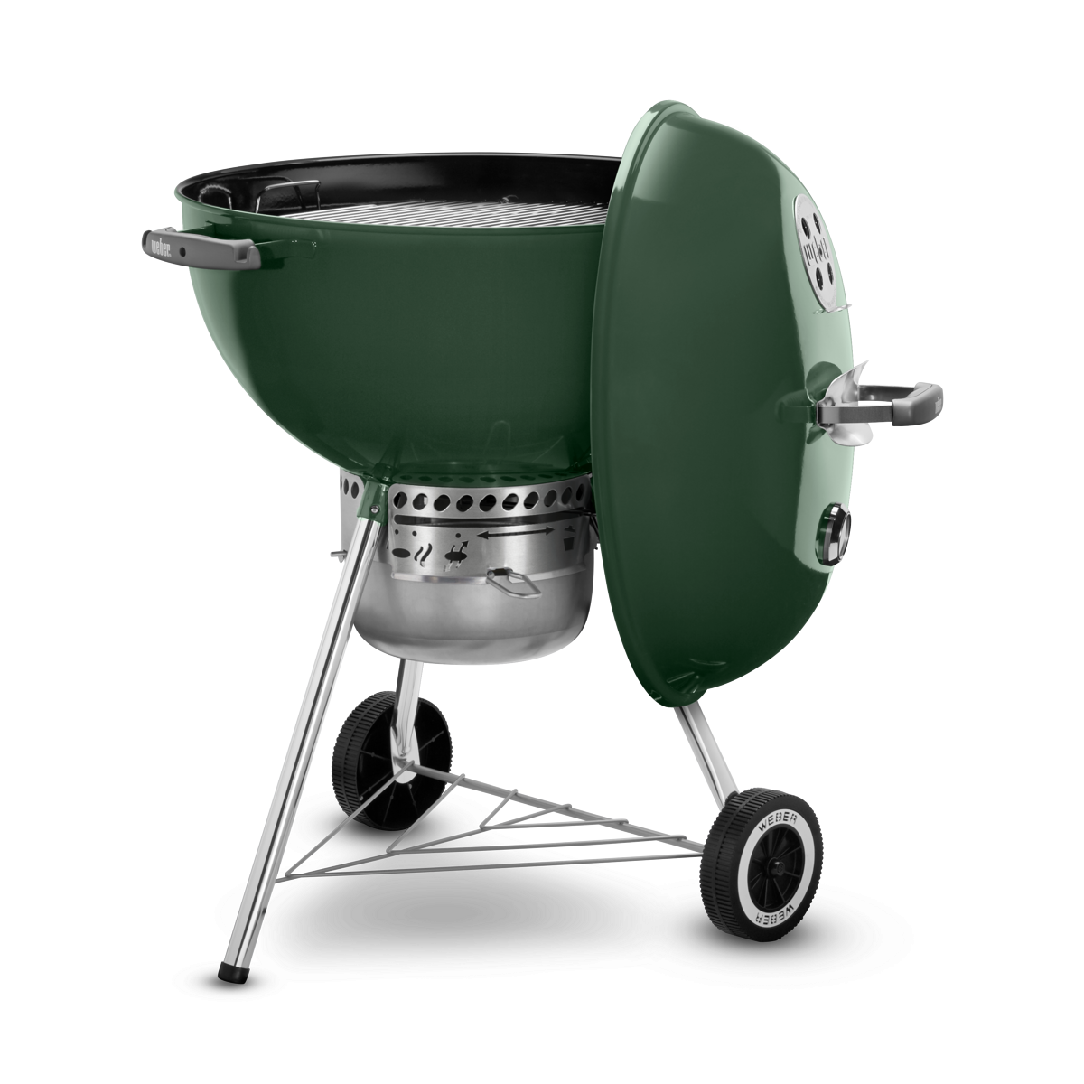 Weber BBQ-Original 22" Kettle Premium Charcoal Grill- Green-Luxe Barbeque Company-Winnipeg-Canada