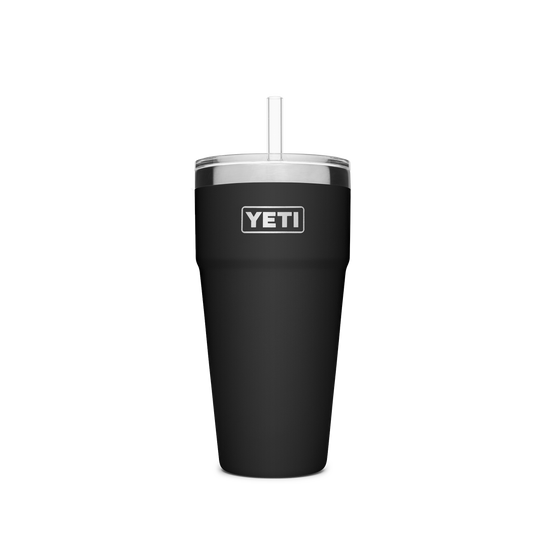 Yeti Rambler 26oz/769ml Stackable Cup with Straw Lid - Black