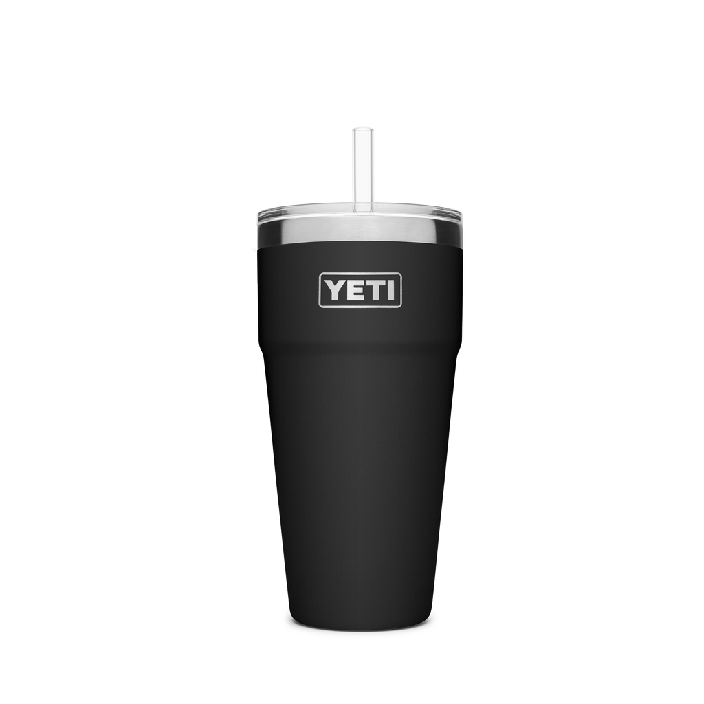 Yeti Rambler 26oz/769ml Stackable Cup with Straw Lid - Black