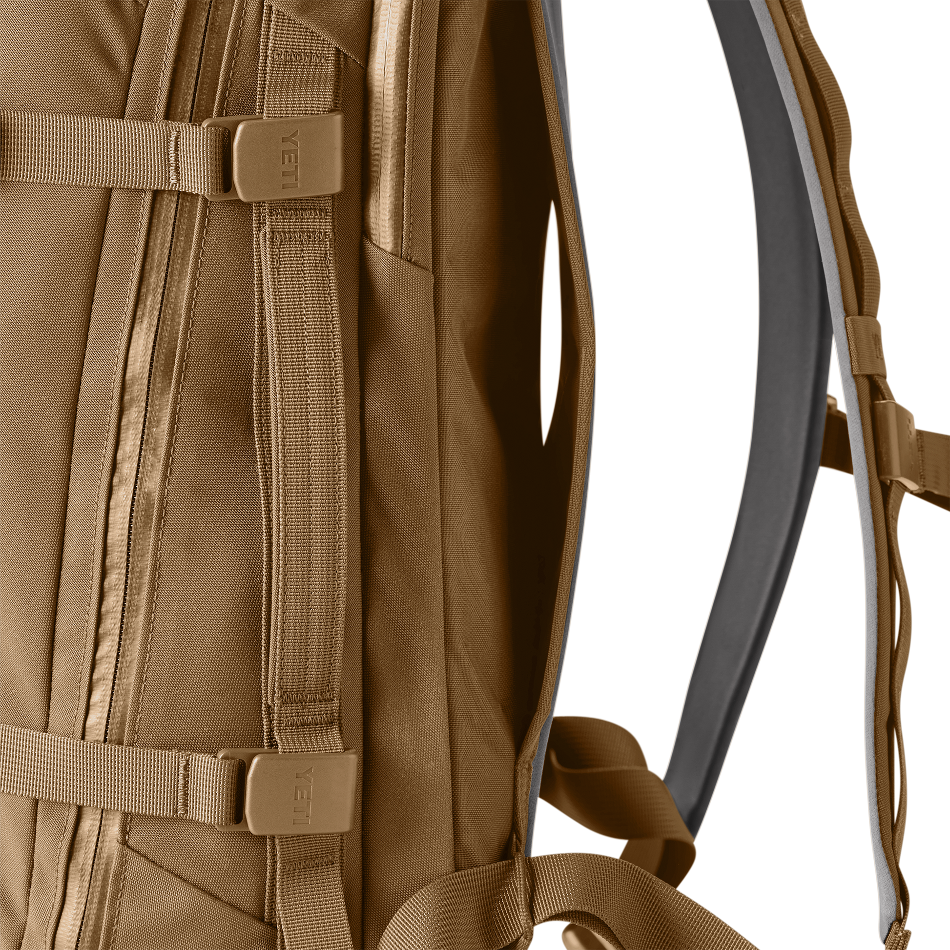 Closeup image of YETI Canada Crossroads 27 L Backpack in Alpine Brown