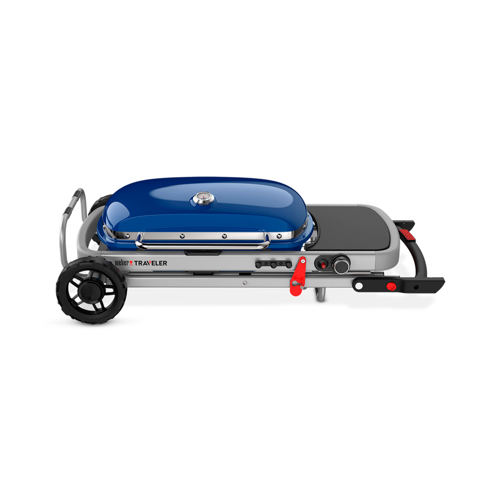 Weber - Traveler Portable Gas Grill - Deep Ocean Blue