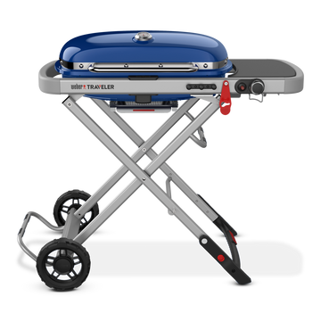 Weber - Traveler Portable Gas Grill - Deep Ocean Blue