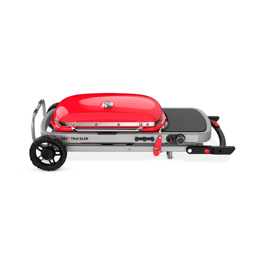 Weber - Traveler Portable Gas Grill - Red