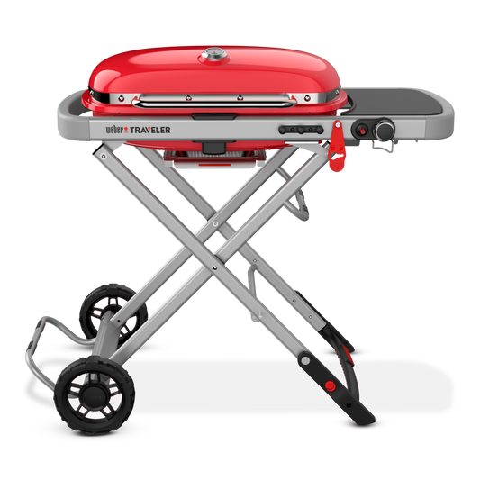 Weber - Traveler Portable Gas Grill - Red