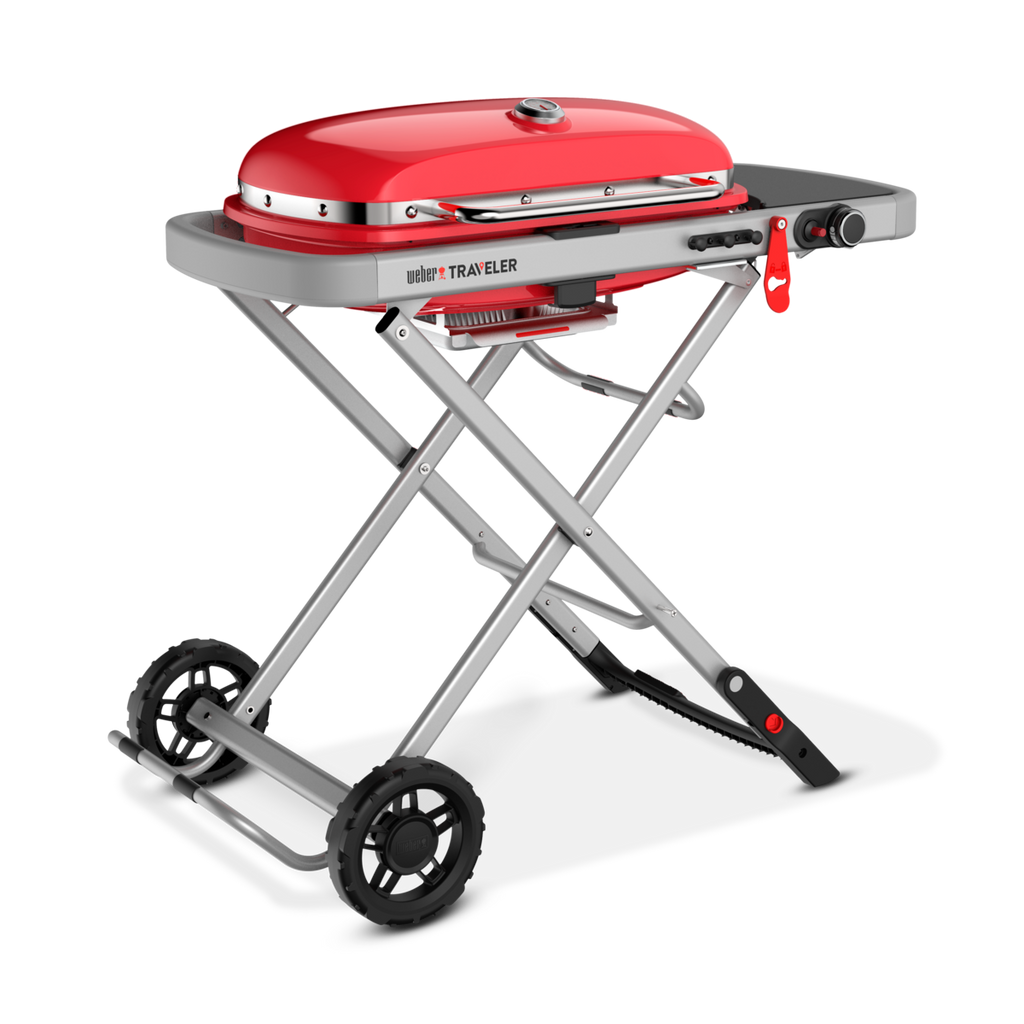 Weber - Traveler Portable Gas Grill - Red