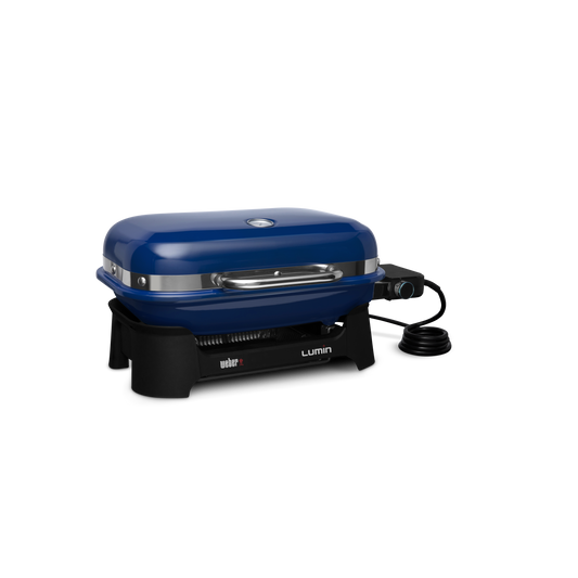 Weber - Lumin Compact Electric Grill - Deep Ocean Blue