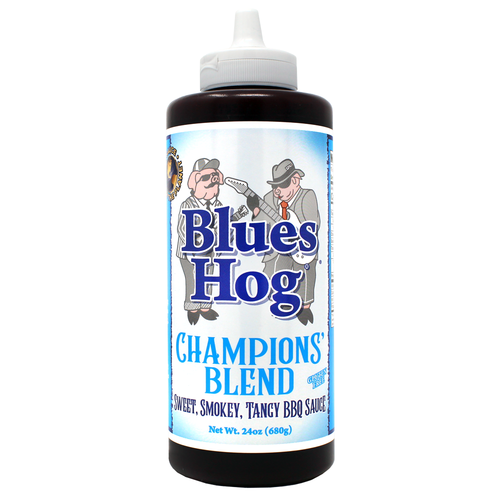 Blues Hog Champions Blend BBQ Sauce-24oz Squeeze Bottle-Luxe Barbeque Company Winnipeg, Canada