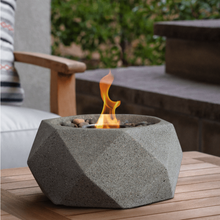 Terra Flame - Geo Fire Bowl Table Top - Pewter