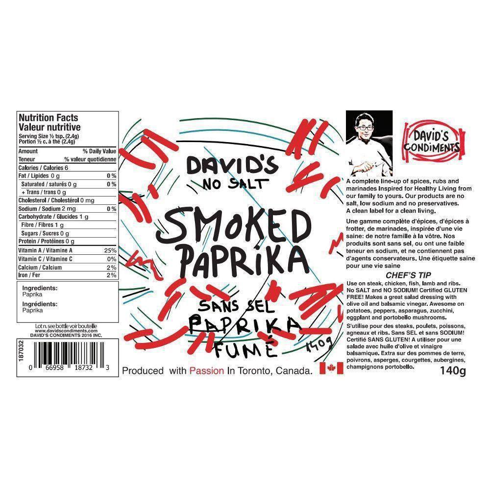 David's No Salt Smoked Paprika Rub