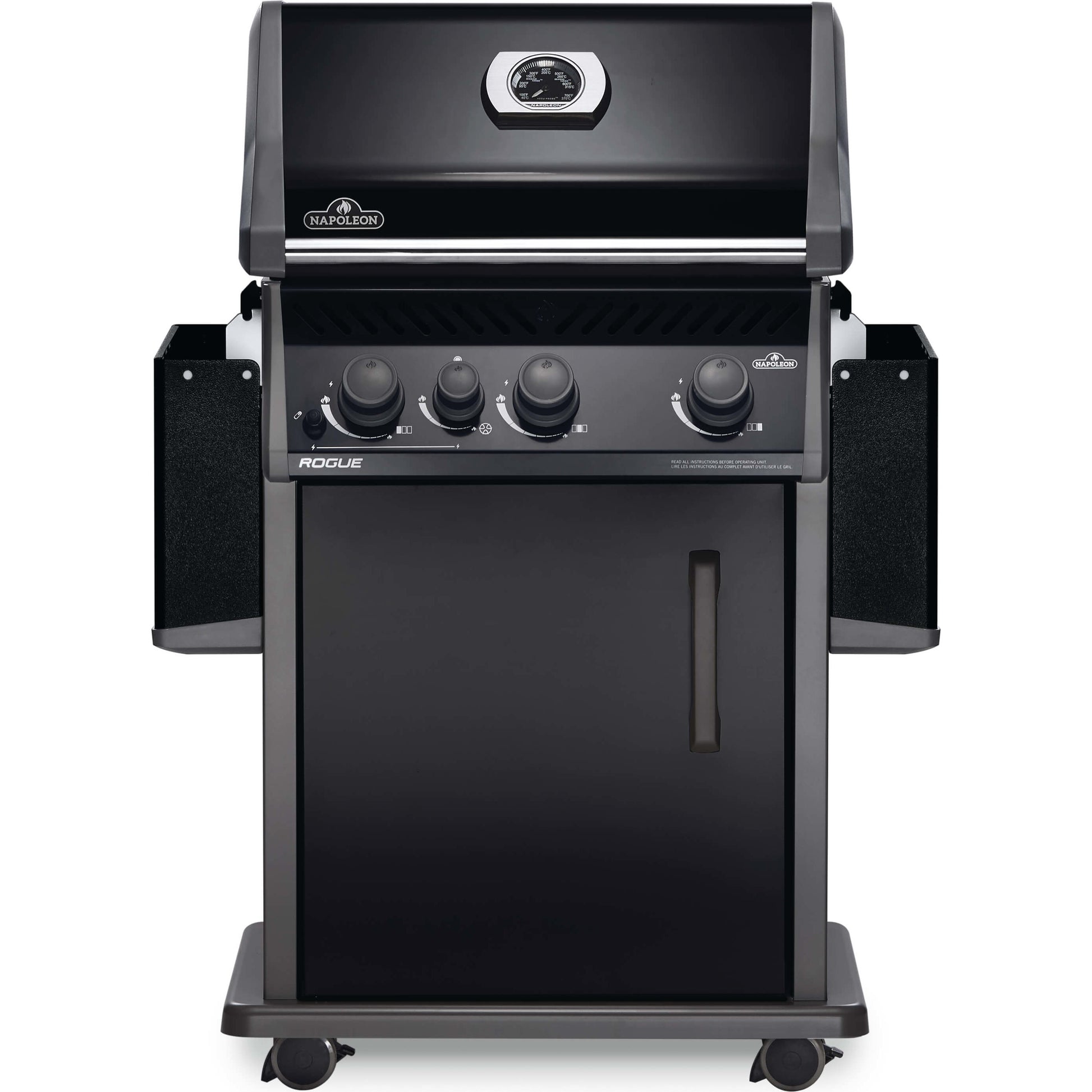 Napoleon Rogue XT 425-Black Hood Propane Gas Grill-Luxe Barbeque Company, Winnipeg Canada