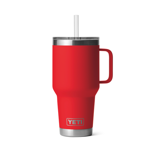 Yeti Rambler 35oz/1L Mug With Straw Lid - Rescue Red