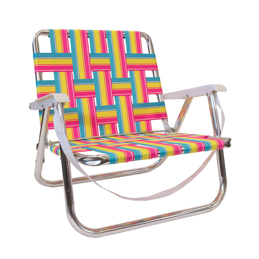 Kuma Outdoor Gear  - Backtrack Low Chair - Lollipop - Yellow/Pink/Teal