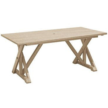 CRP Harvest Wide Dining Table With 2" Umbrella Hole