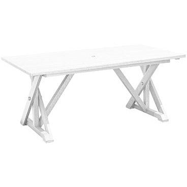 CRP Harvest Wide Dining Table With 2" Umbrella Hole