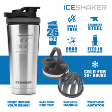 Ice Shaker 26oz Shaker Bottle - Black