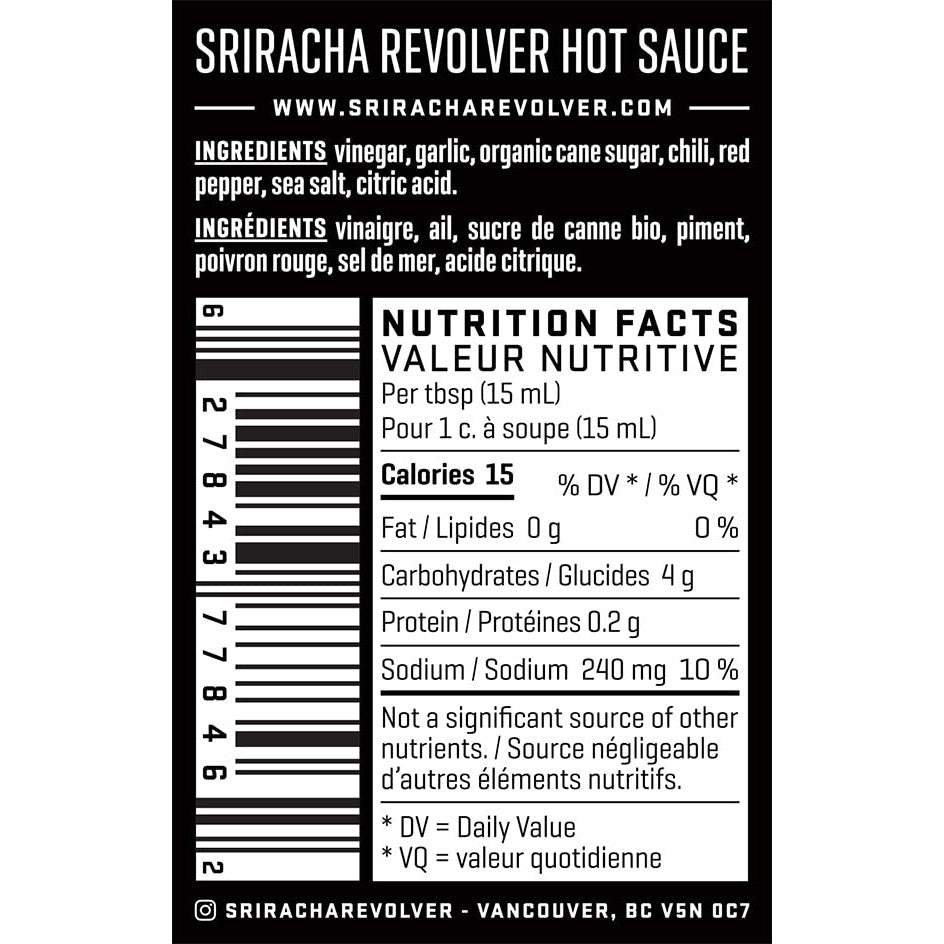 Sriracha Revolver - Chili Garlic Hot Sauce - 130ml