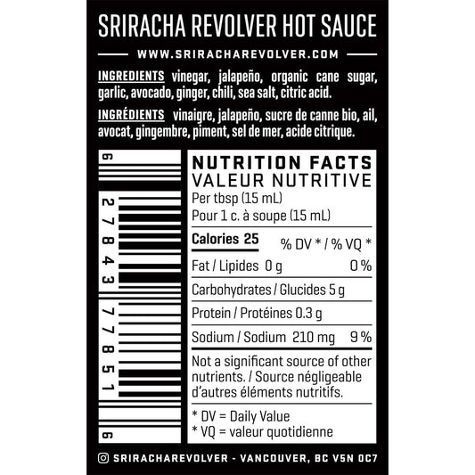 Sriracha Revolver - Jalapeno Ginger Hot Sauce - 130ml